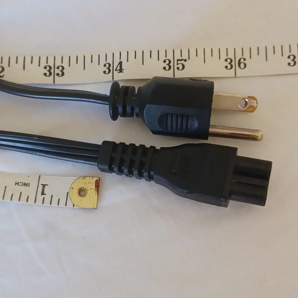 AC Power Cord Cable for Printer Laptop Notebook TV 110V 3 Prong Black 3 ft NWOT